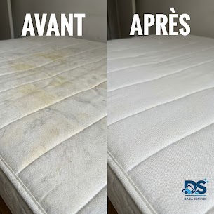 Nettoyage d'un matelas, avant et après intervention (photo publiée sur la fiche Google de DADA Service).